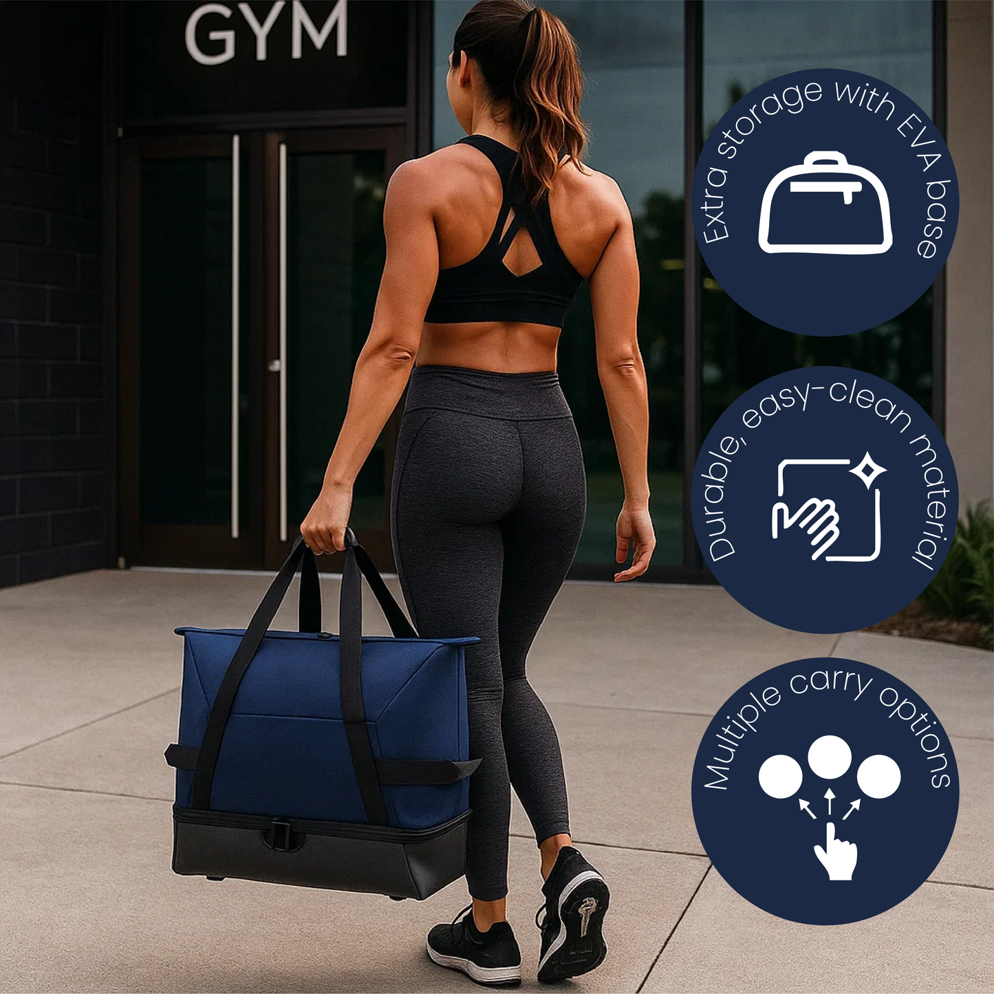 Double Decker Brandable Duffel Bag | 55L, Polyester