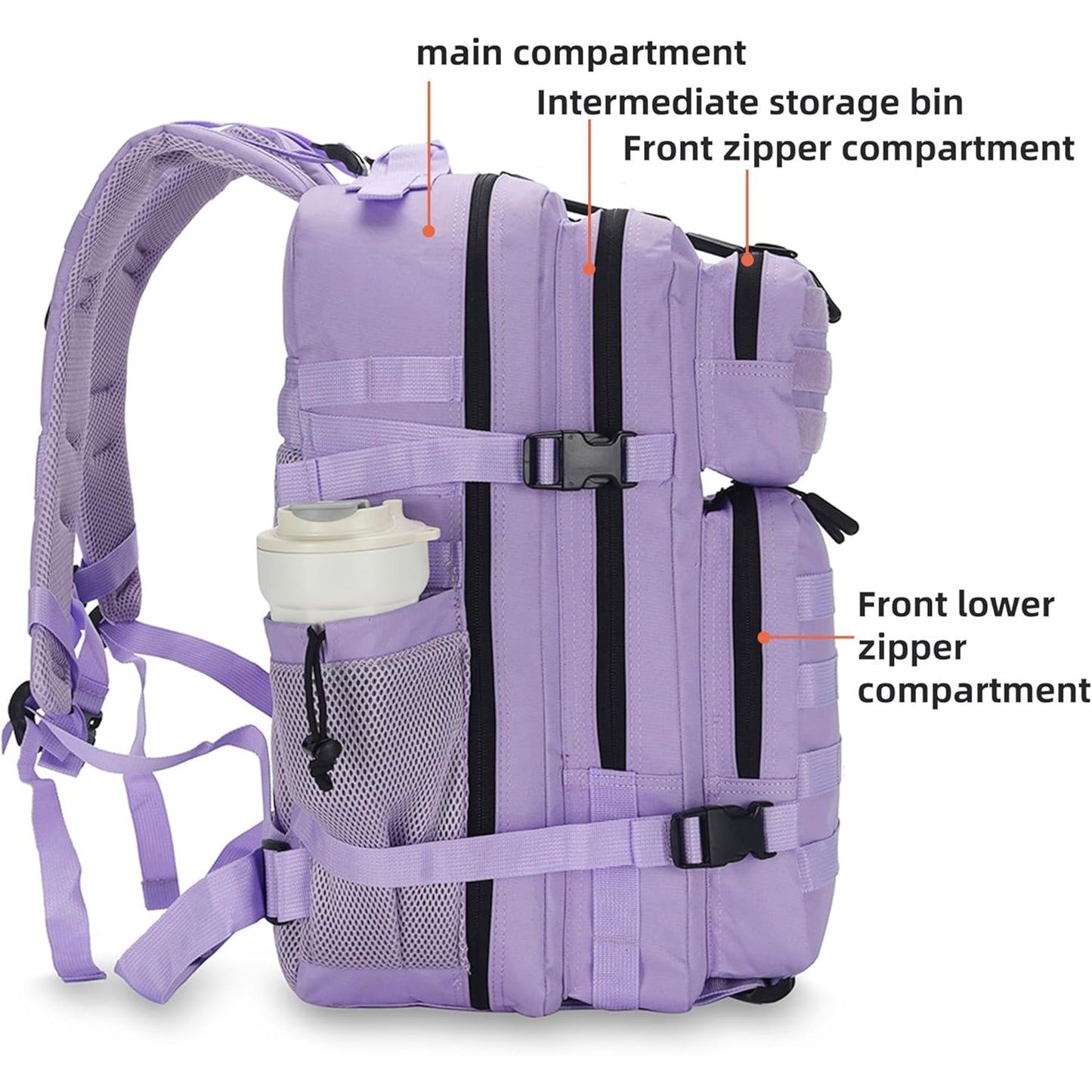 Tactical Water-Resistant Backpack – 28L