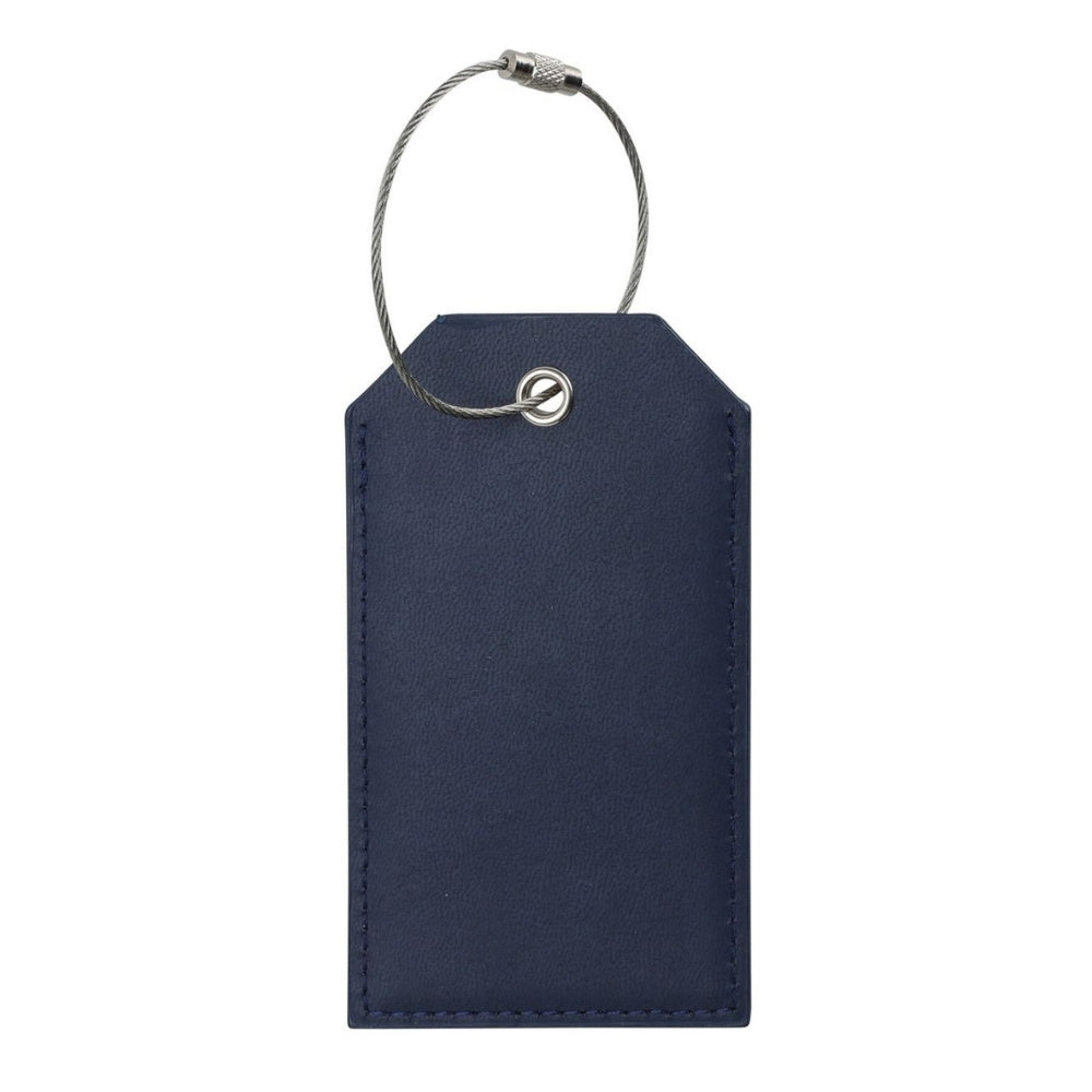 Leather Lightweight Luggage Travel Tag with Iron Wire Lock
