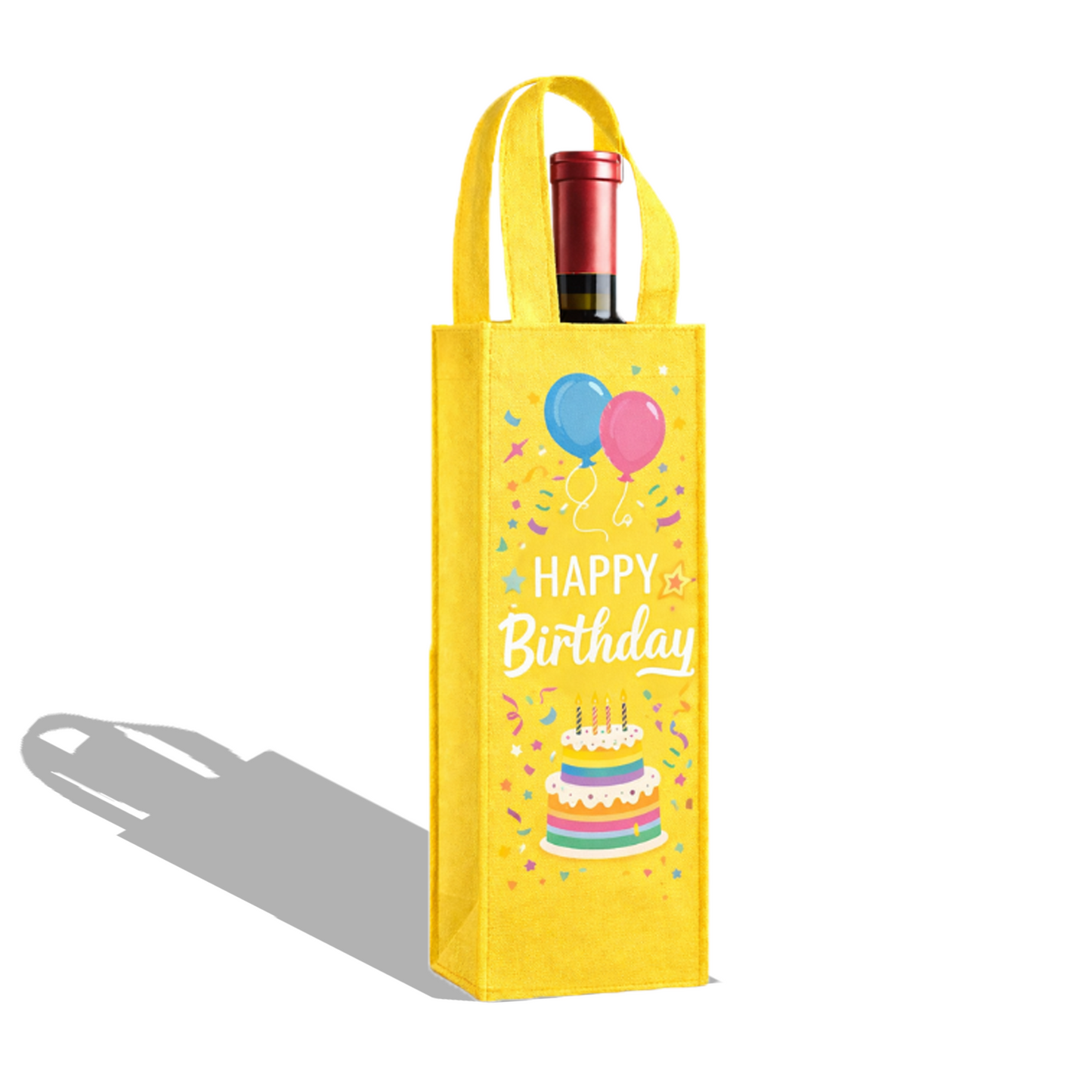WC01 - Reusable Non-Woven Single Wine Bottle Bag | 70GSM, 3.5L