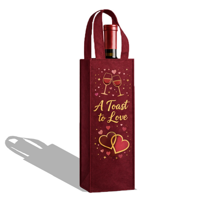 WC01 - Reusable Non-Woven Single Wine Bottle Bag | 70GSM, 3.5L