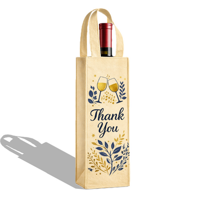 WC01 - Reusable Non-Woven Single Wine Bottle Bag | 70GSM, 3.5L