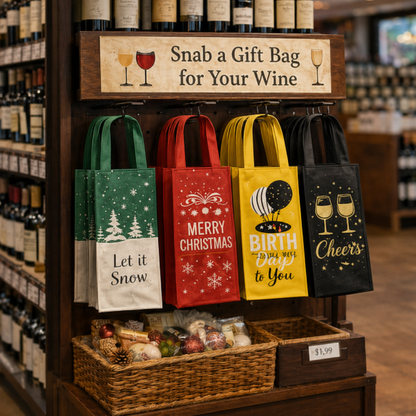 Reusable Non-Woven Liquor Bags | 70GSM, 3.5-30L