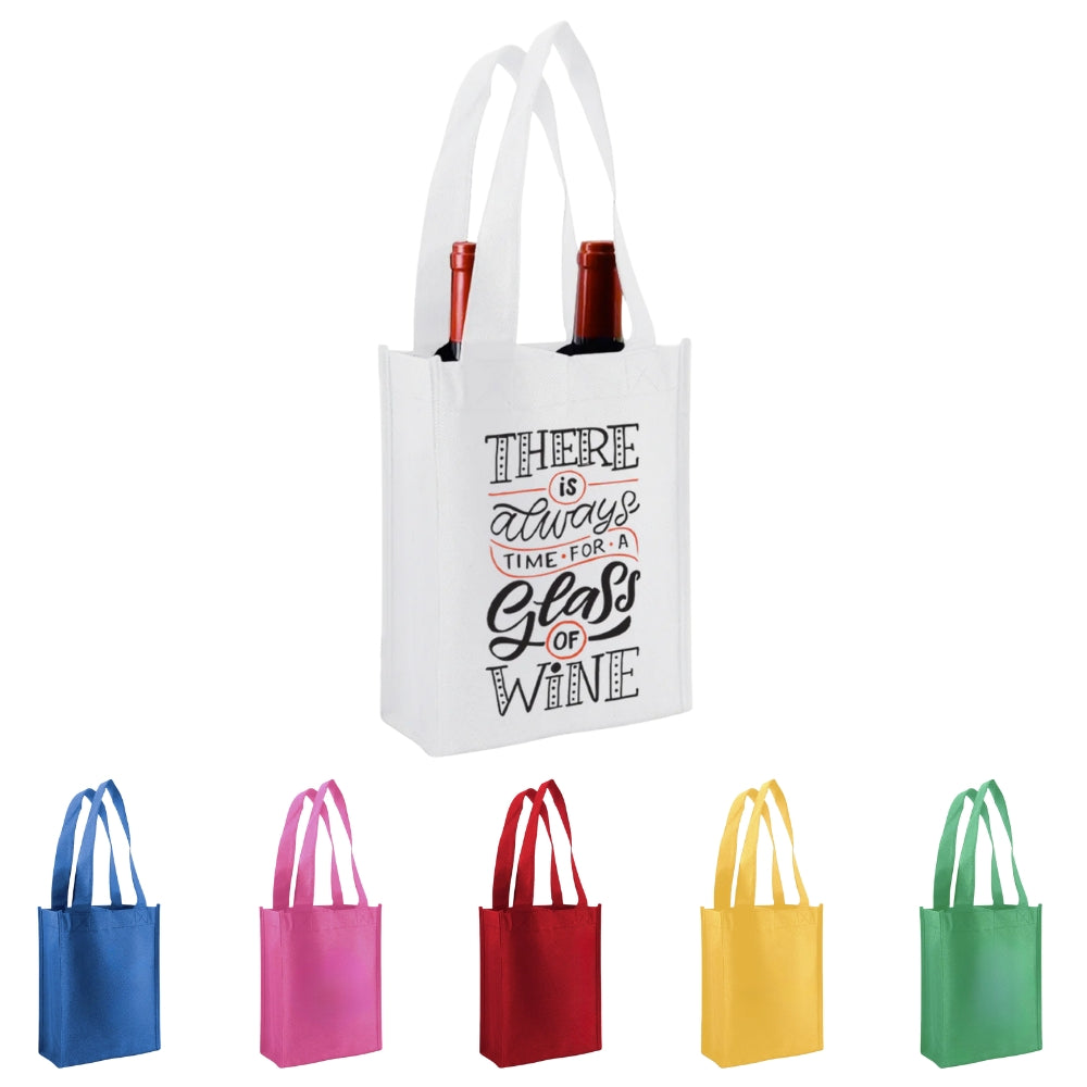WSH01 - Reusable Wine Bag for 2 Bottles | 80GSM, 7.6L