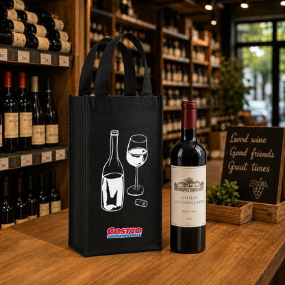 WSH01 - Reusable Wine Bag for 2 Bottles | 80GSM, 7.6L