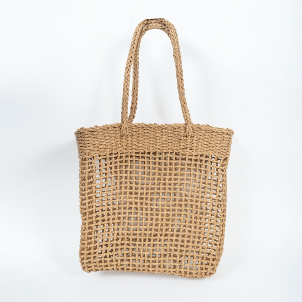 ZY-011 – حقيبة توت من القش المنسوج | تصميم منسوج مفتوح