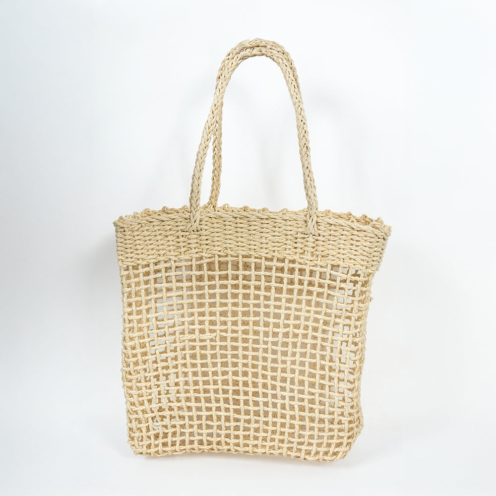 ZY-011 – Woven Straw Tote Bag | Open Weave Design