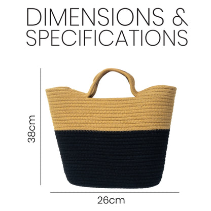 ZY-035 – Two-Tone Woven Straw Tote | Modern Chic Design