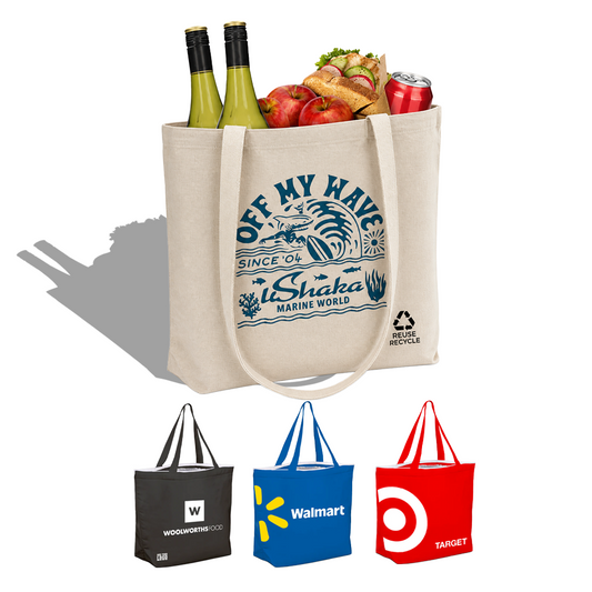 CAN03 - Plain Reusable Insulated Canvas Cooler Tote Bag | 270GSM, 27L