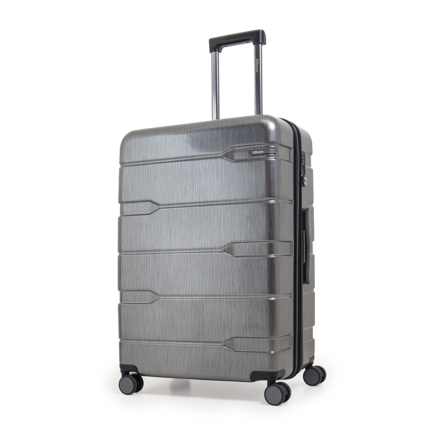 Mykonos Grey Hardshell Luggage Set - Reflective Metallic Design  - 2 Pieces