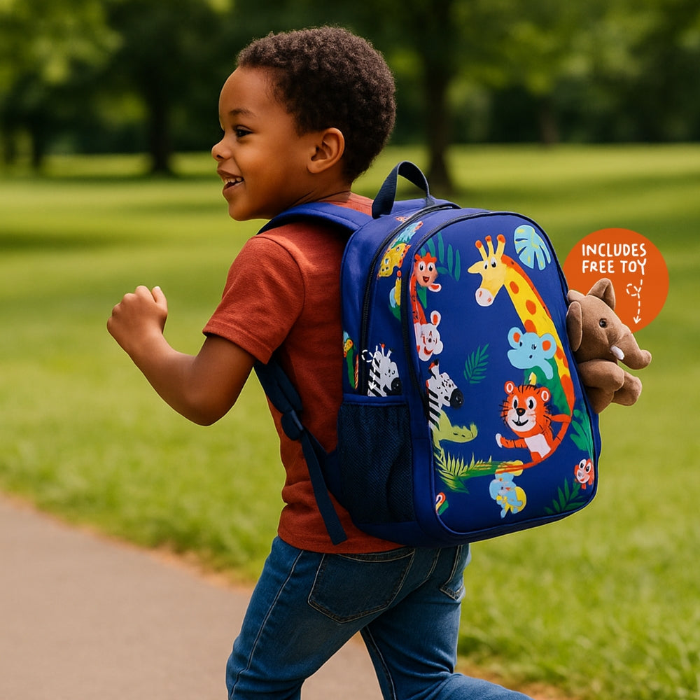 Junior Safari Backpack Set – 3-in-1 with Lunch & Pencil Bag