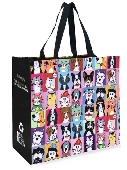 SPR - Assorted Design Reusable Laminated Shopping Bag | 110GSM, 28L