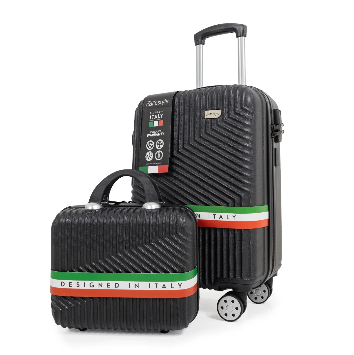 Roma Hardshell Luggage Set on 360° Spinner Wheels with TSA Lock and Pr