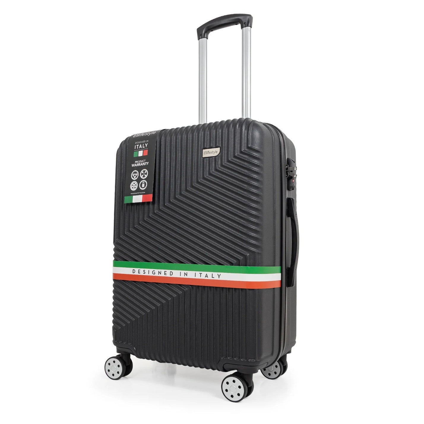 مجموعة حقائب روما الصلبة ذات العجلات الدوارة بزاوية 360 درجة مع قفل إدارة أمن النقل وغطاء واقٍ