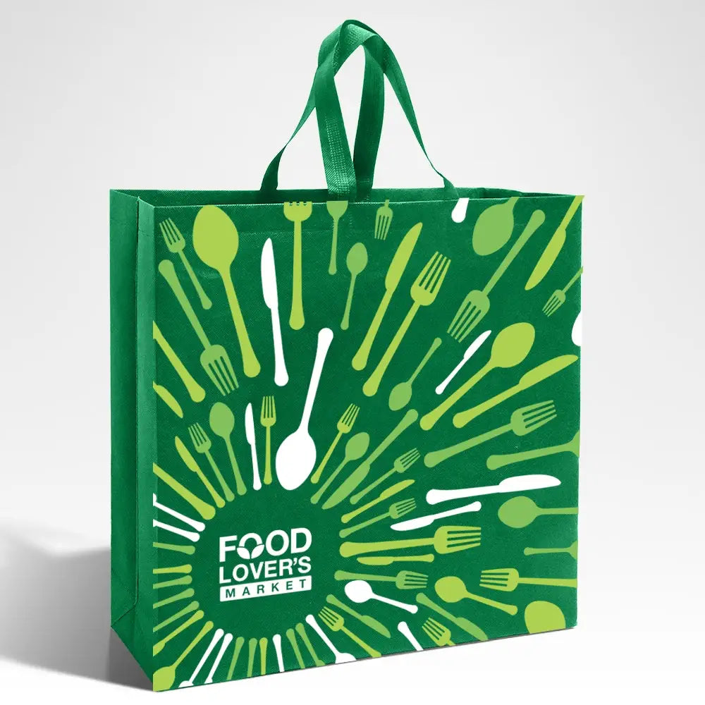 SHOP48 - XL Reusable Non-Woven Shopping Bag | 70GSM 30L Dark Green Non-Woven Bags