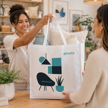 SHOP80- حقيبة كتان غير منسوجة قابلة لإعادة الاستخدام، مقاس XXXL | 90 جرامًا للمتر المربع، 152 لترًا