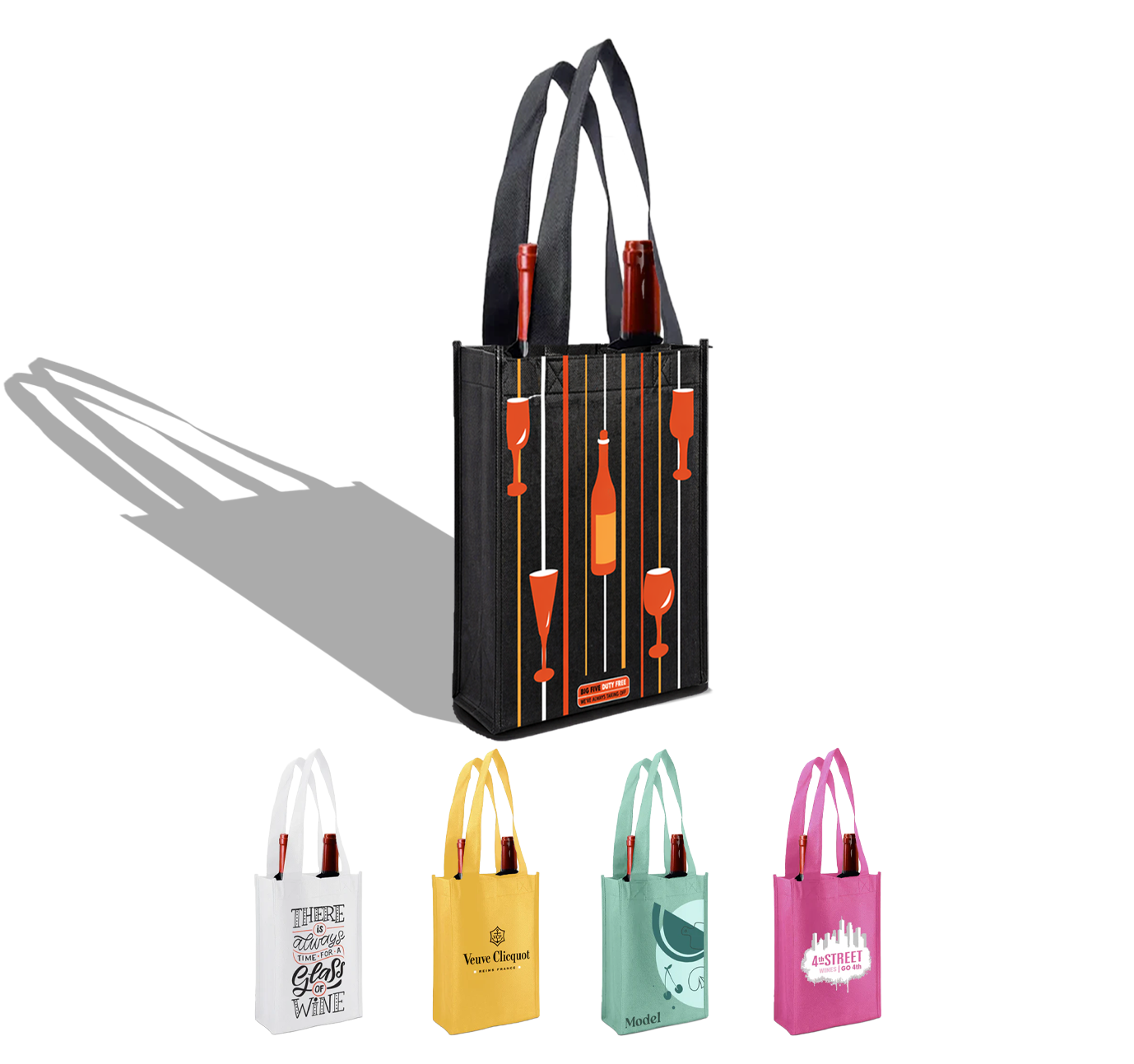 WSH01 - Reusable Wine Bag for 2 Bottles | 80GSM, 7.6L