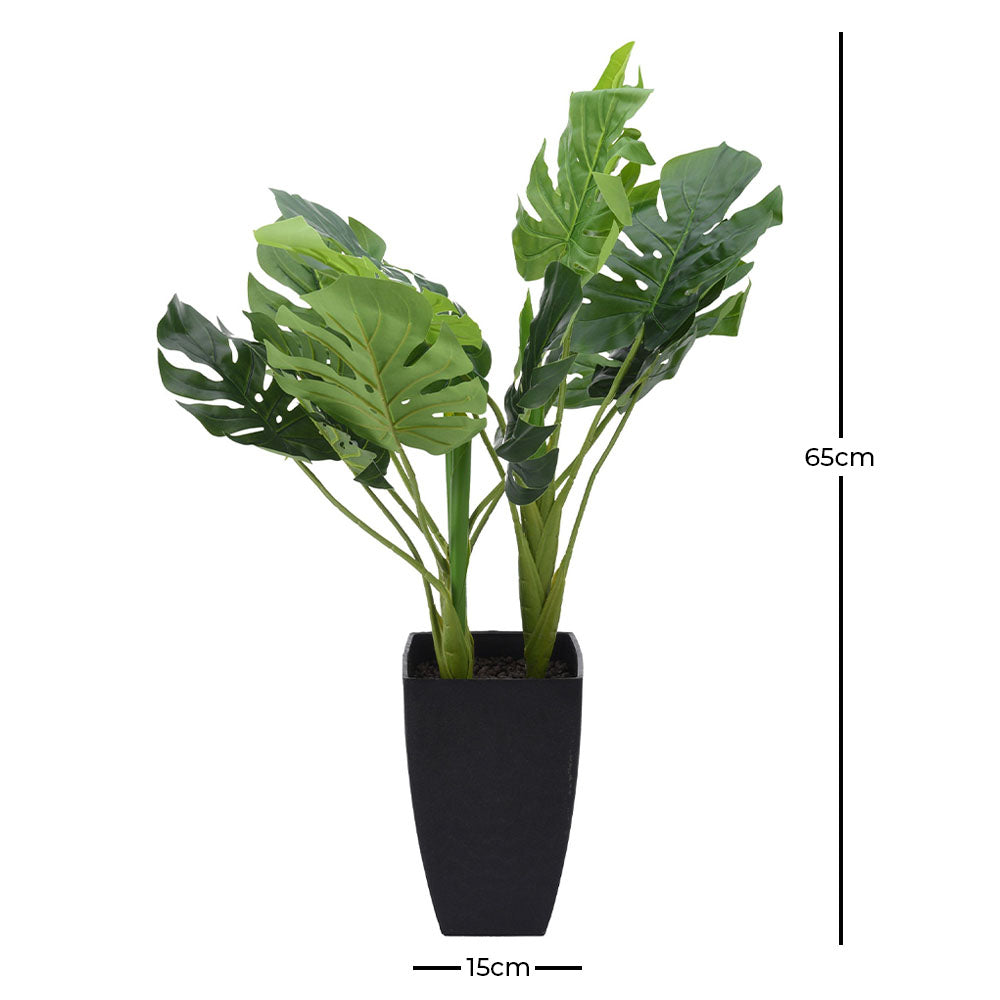 Artificial Plant in Pot with Artificial Stones - 65cm