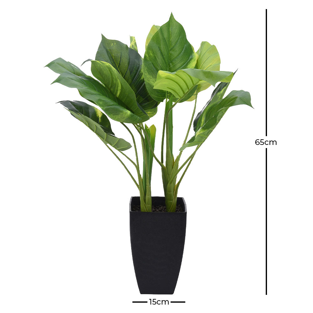 Artificial Plant in Pot with Artificial Stones - 65cm