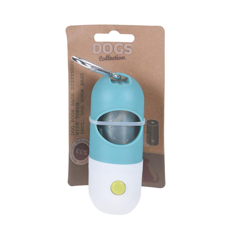 Pet Waste Holder with 15 Bags and Torch