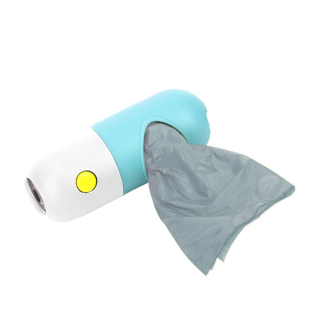 Pet Waste Holder with 15 Bags and Torch