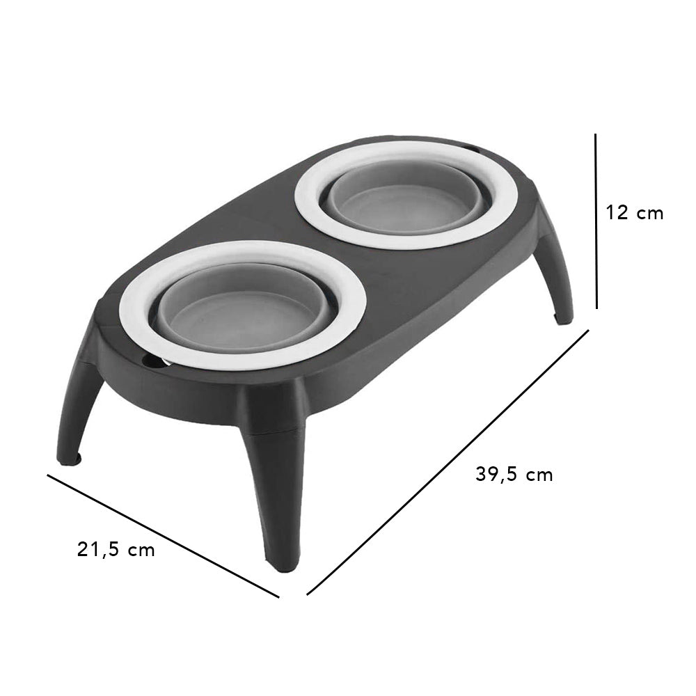 Pet Bowl on Stand for Cats and Dogs - Set of 3 Pieces