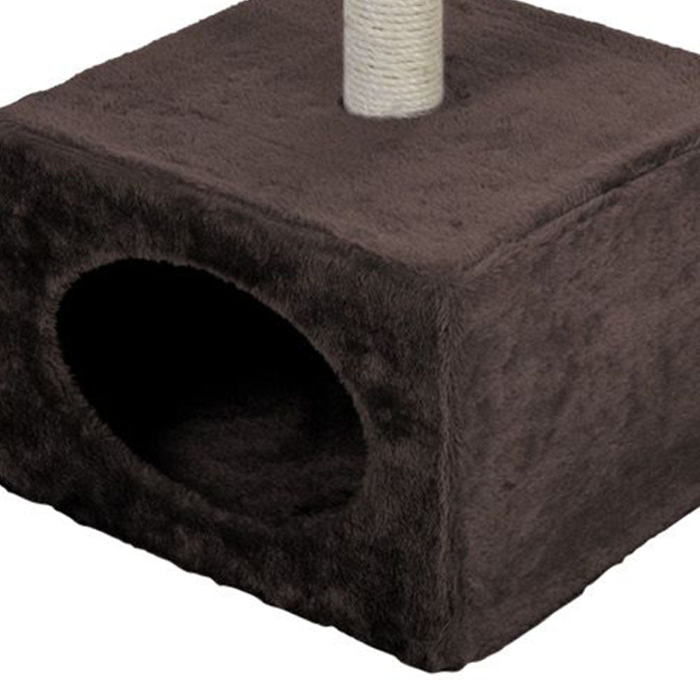 Cat House with Scratch Tree and Toy Ball - 53cm