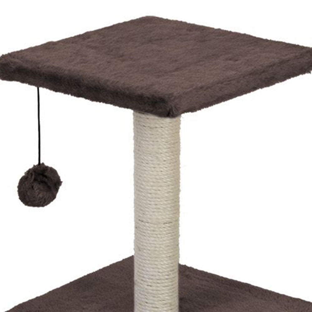 Cat House with Scratch Tree and Toy Ball - 53cm