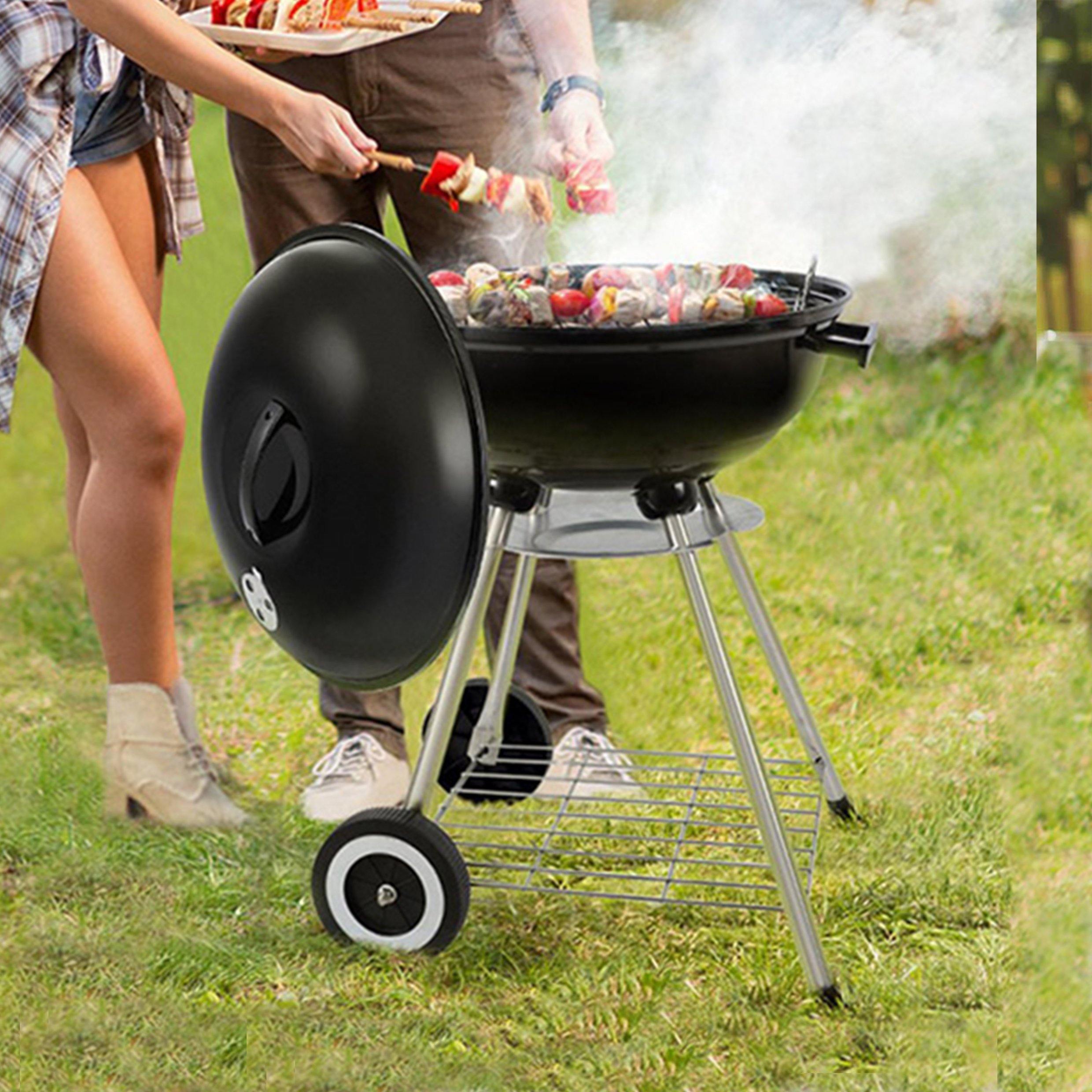 Charcoal Braai Grill with Ash Catcher and Adjustable Airvents - 45cm