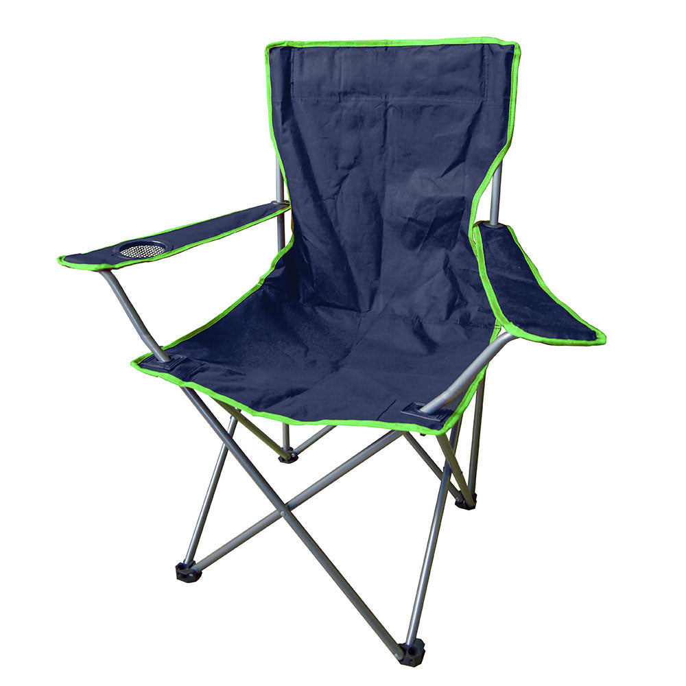 كرسي خارجي مع حقيبة حمل وحامل مشروبات - تصميم قابل للطي