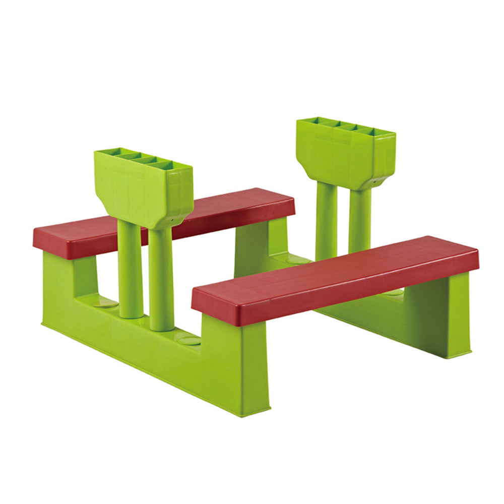 طاولة أطفال مع مقعدين ومظلة