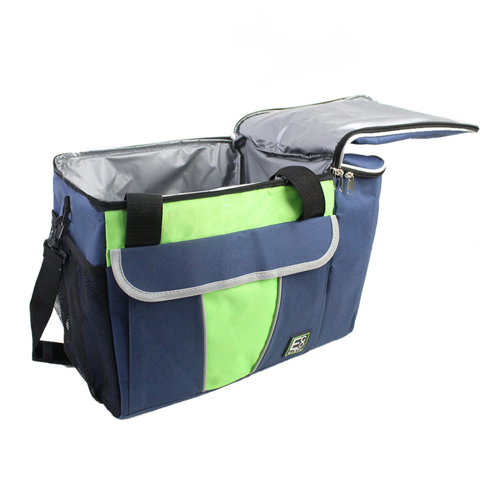 Insulated Cooler Bag with 2 x Side by Side Pockets and Carry Handles - 48L