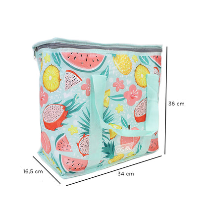 Cooler Bag Insulated with Handles - 16 Litres - Tropical Fruits Design