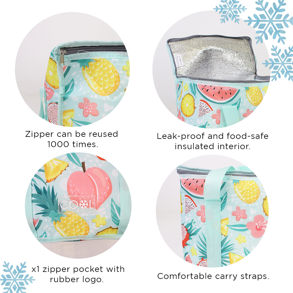 Cooler Bag Insulated with Handles - 16 Litres - Tropical Fruits Design