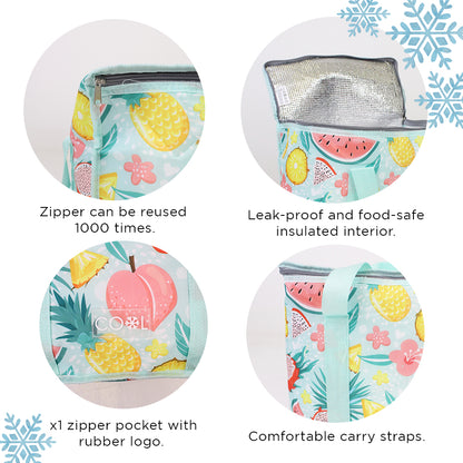 Cooler Bag Insulated with Handles - 16 Litres - Tropical Fruits Design
