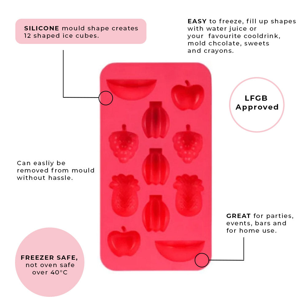 Ice Cube Mould Tray - Silicone - In Assorted Designs